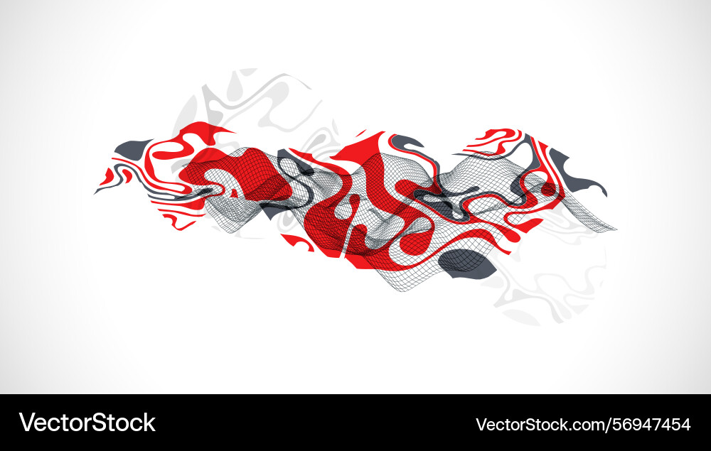 Abstract wave is made in a frame style template Abstract wave is made in a frame style template vector image
