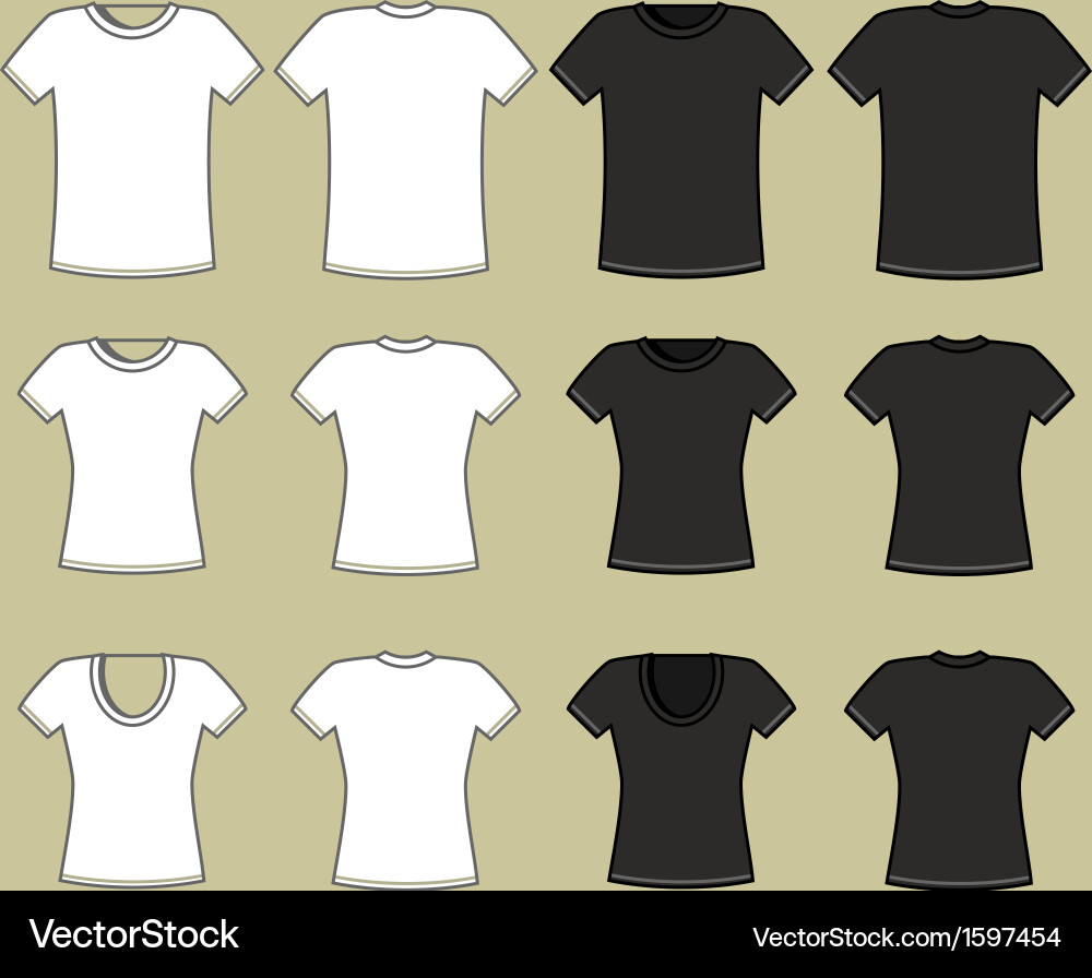 Blank T-Shirt Templates Vector Image