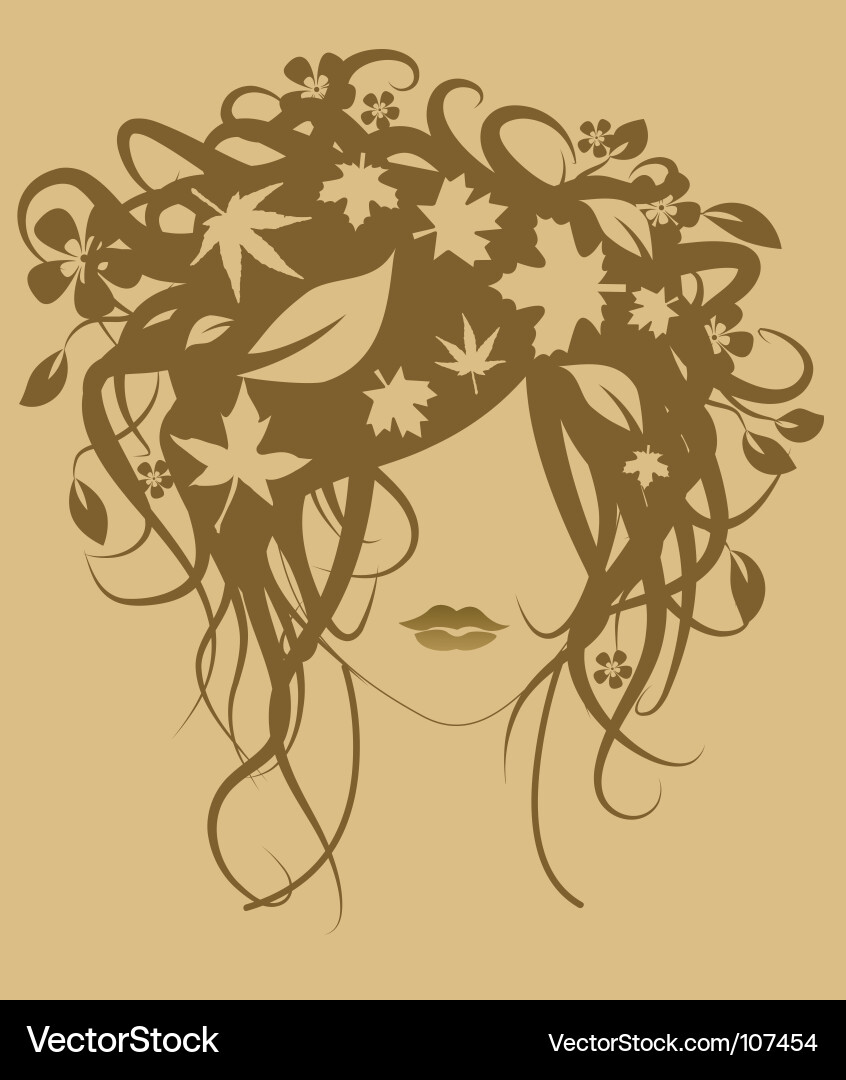 Elegant Autumn Portrait vector image