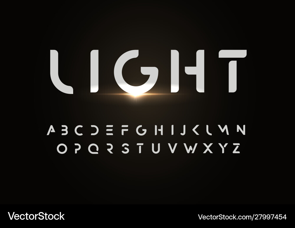 Modern font design in simple style minimal Modern font design in simple style minimal vector image