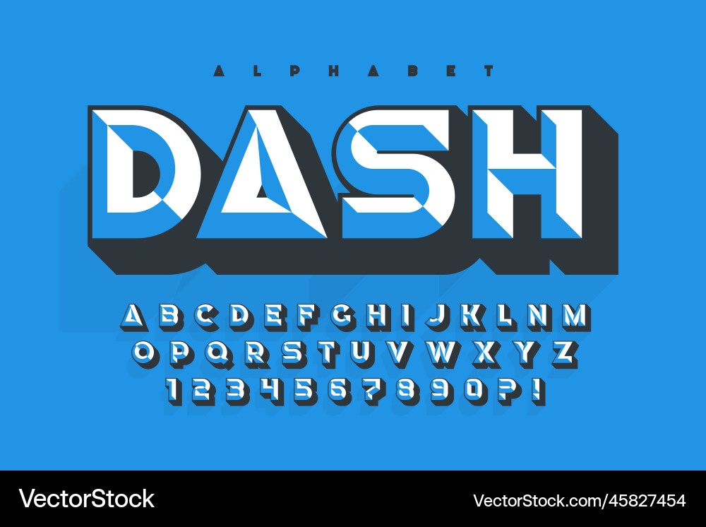 Original display font design chisel alphabet Original display font design chisel alphabet vector image