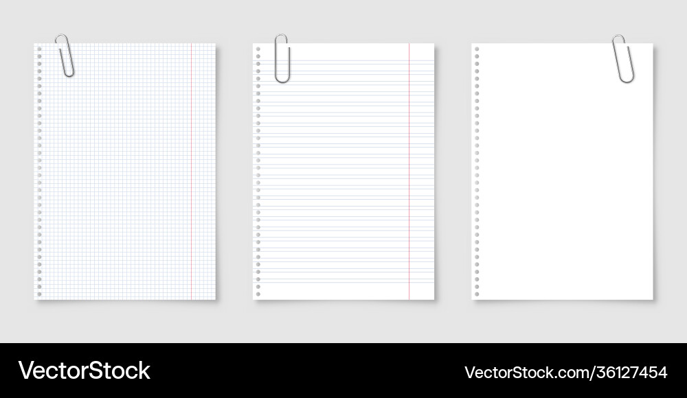 Realistic blank paper sheets in a4 format Realistic blank paper sheets in a4 format vector image