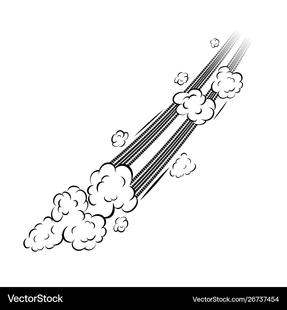 Tire track moving path background Vector Image