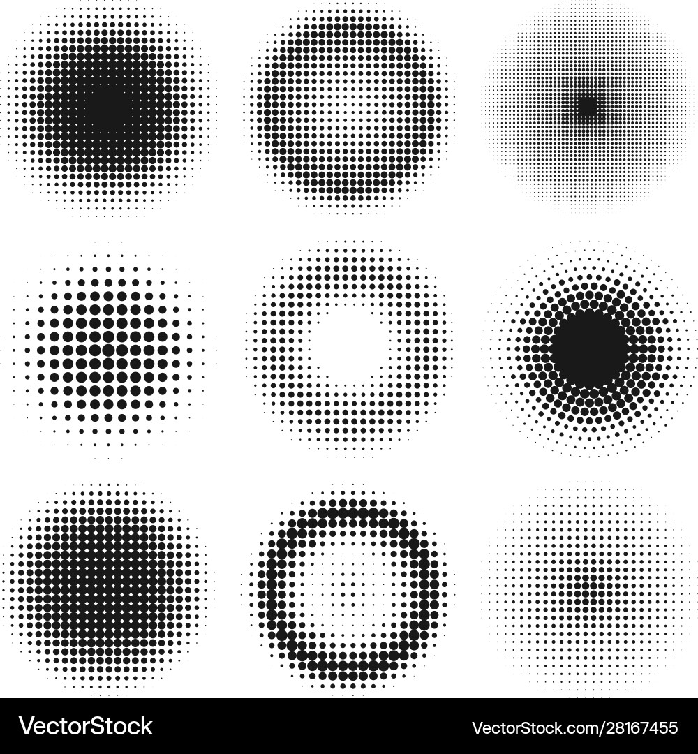 Halftone Circle Pattern vector image