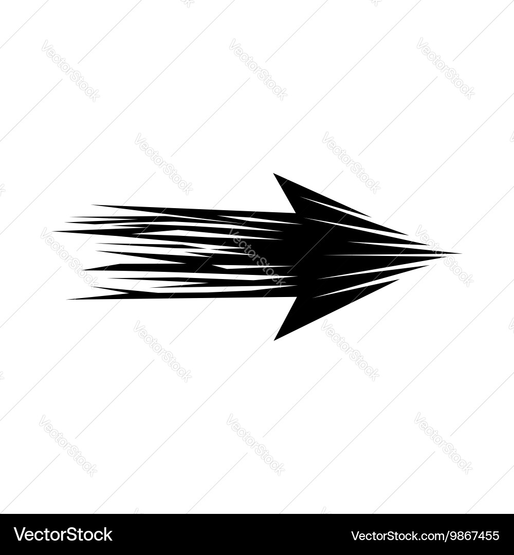 Linear abstract arrow icon simple style vector image