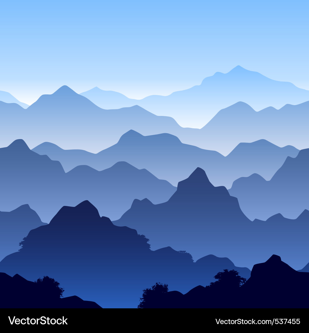 Mountain Landscape Seamless Pattern Vector Image