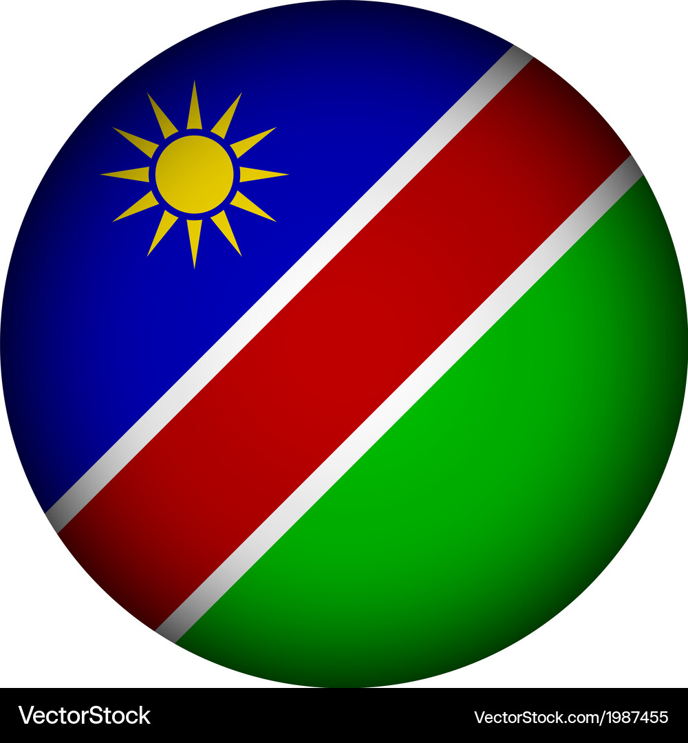 Namibia flag button Vector Image