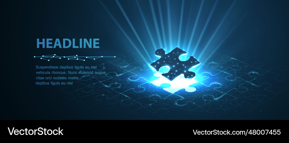 Single puzzle under a pattern Single puzzle under a pattern Vector Image