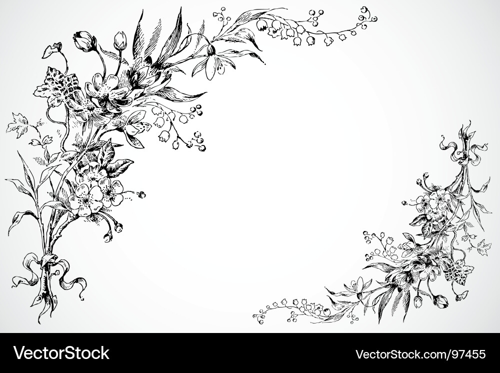 Vintage Woodcut Border Vector Image