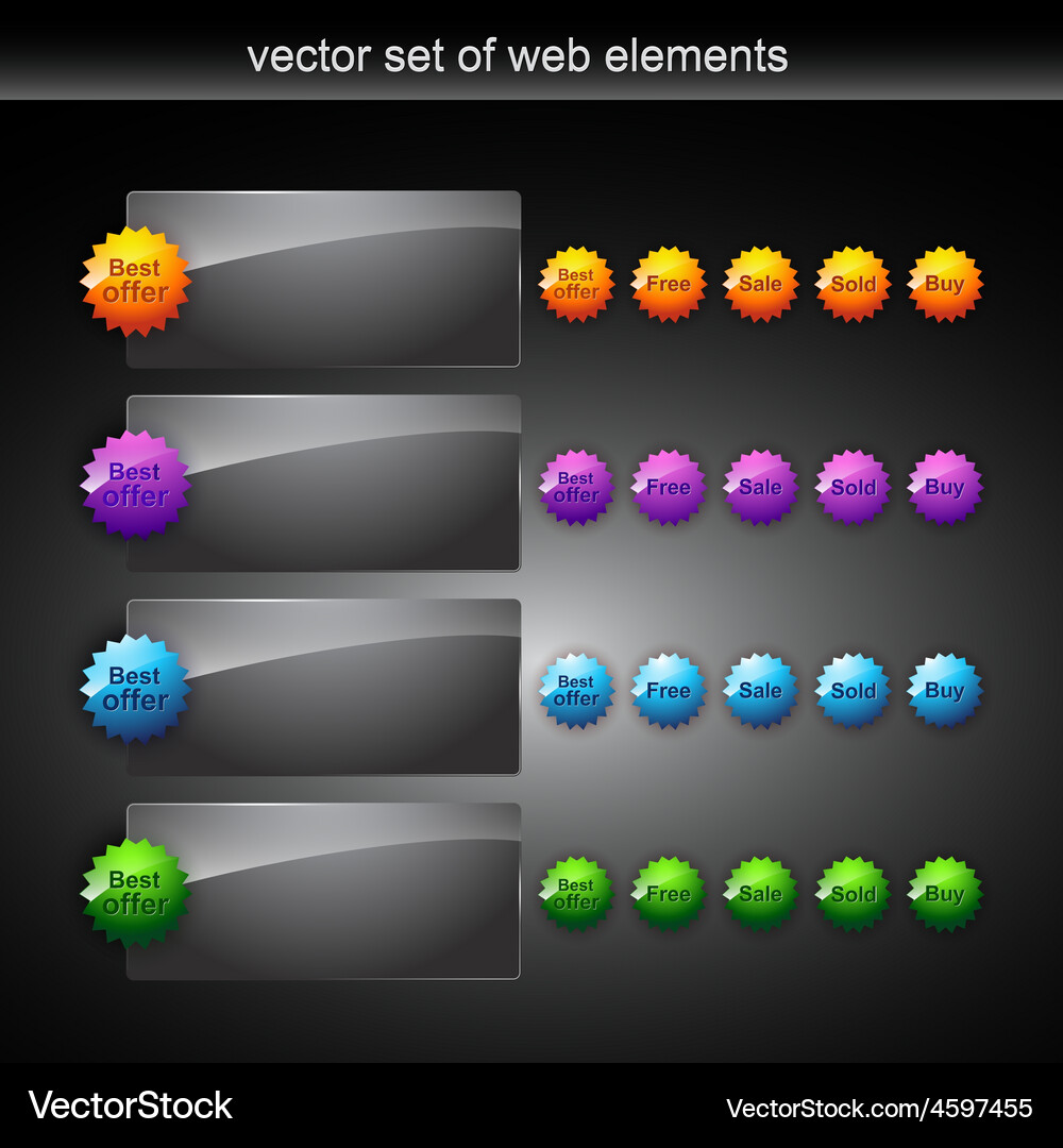 Web elements Vector Image
