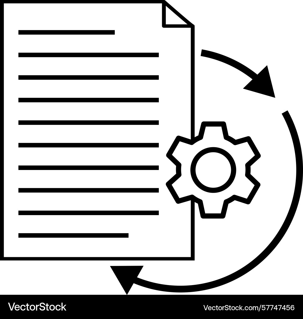 Automated document management system icon Vector Image
