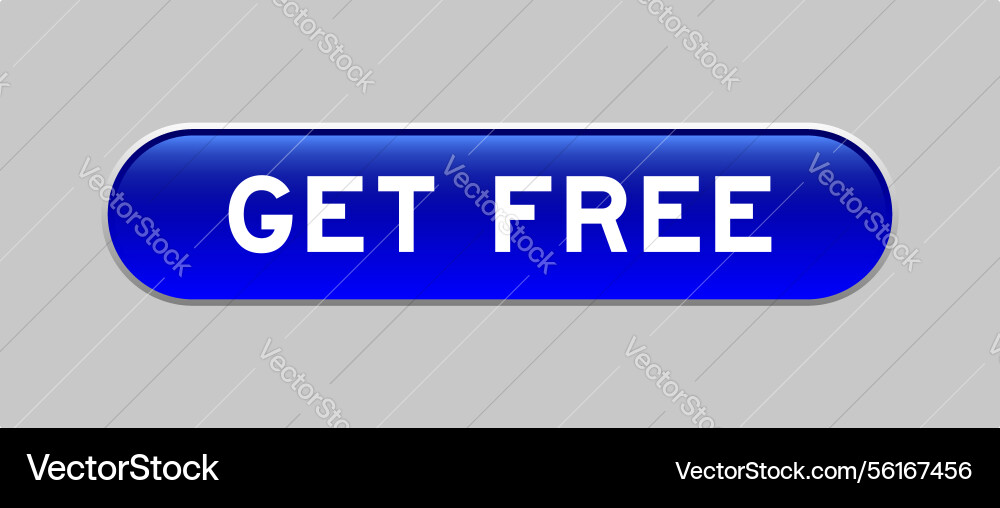 Blue color capsule shape button with word get Blue color capsule shape button with word get vector image