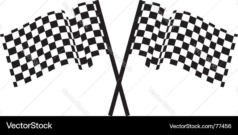 Checkered Flags Pattern vector image