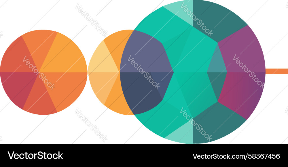 Dynamic Overlapping Circles Vector Image