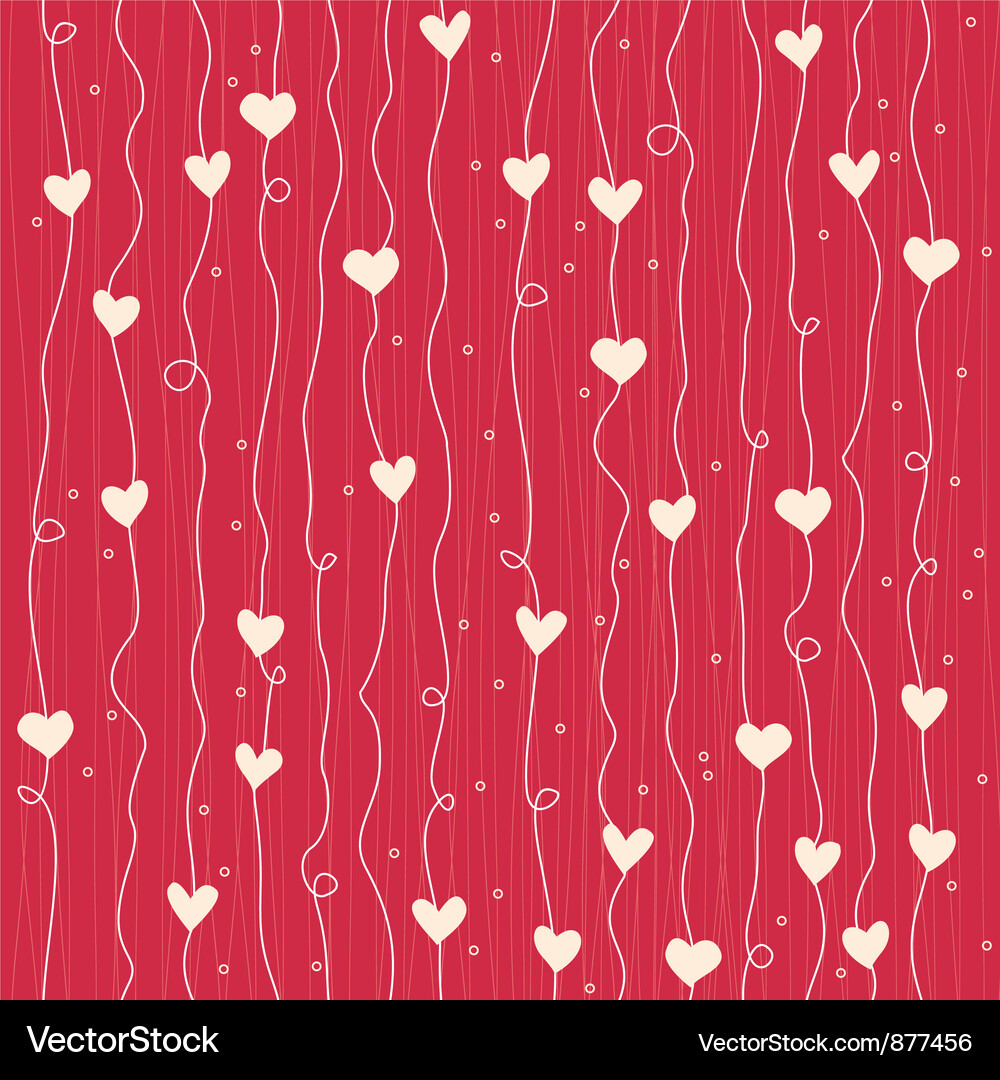Heart Seamless Pattern Vector Image