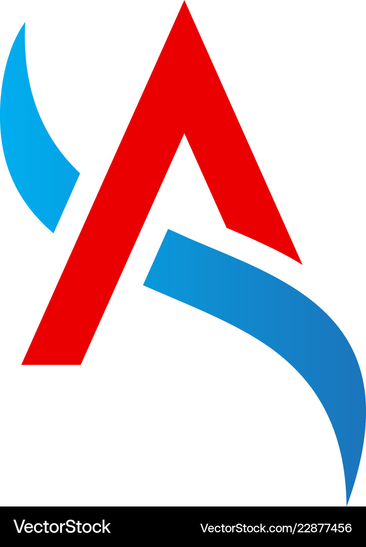 Triangle A Initial Logo Royalty Free Vector Image