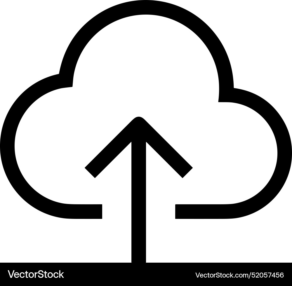 Upload outline icon symbol image Upload outline icon symbol image Vector Image