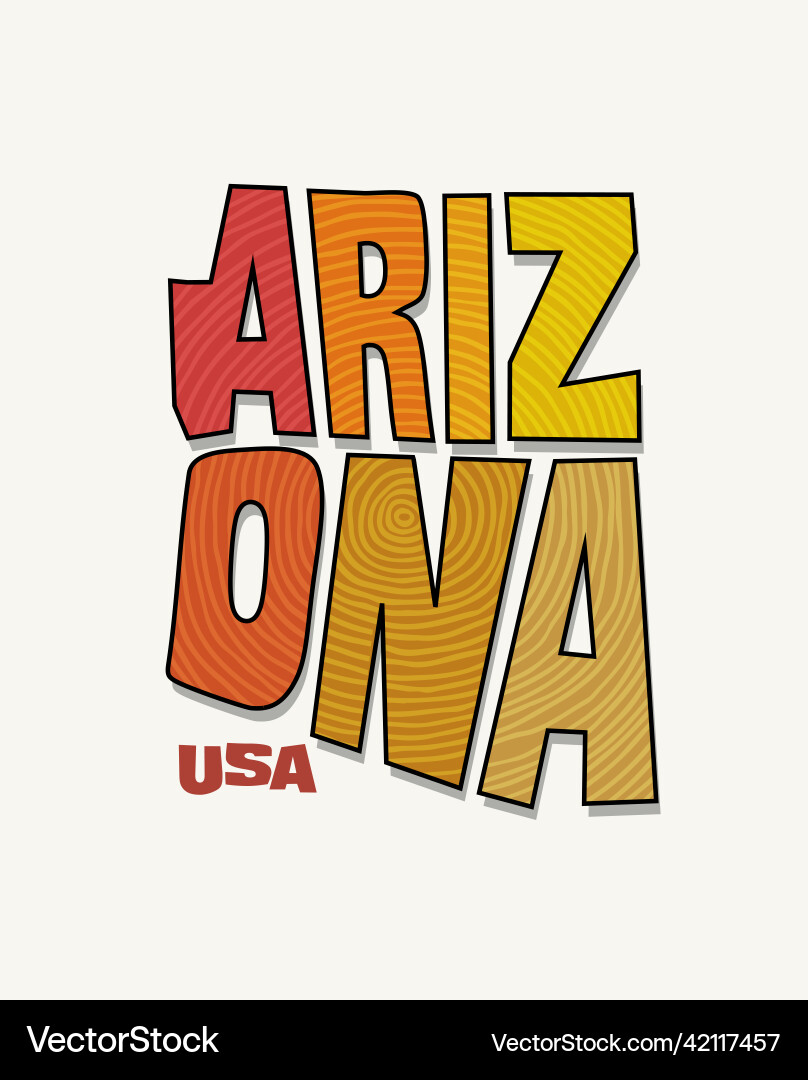 Arizona State Shape Pop Art vector image