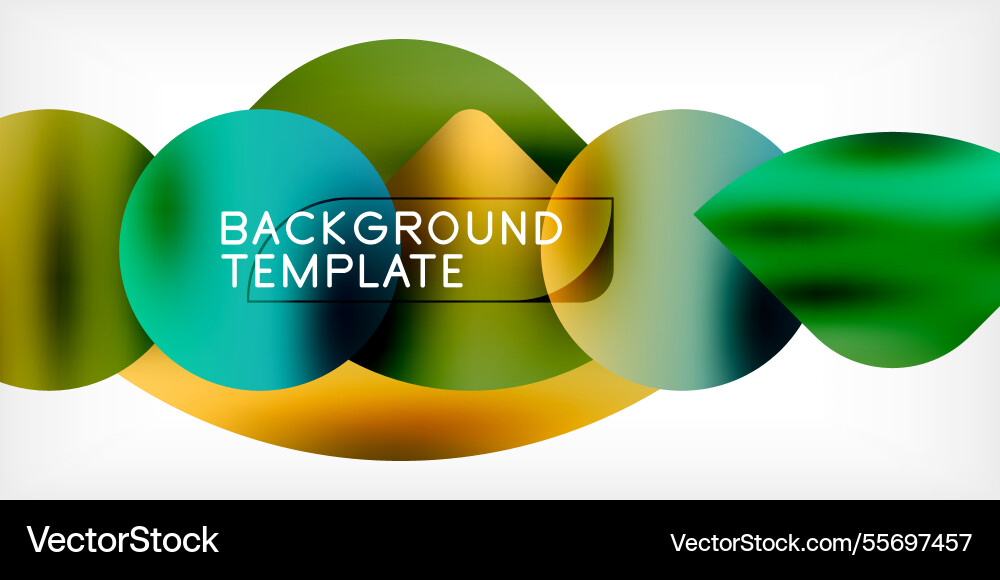 Bright circles with shadows abstract background Vector Image