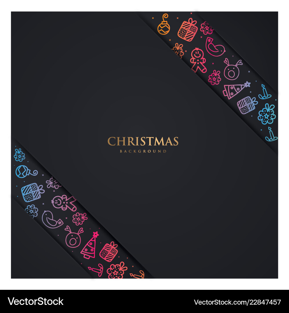 Christmas background with colorful element Vector Image