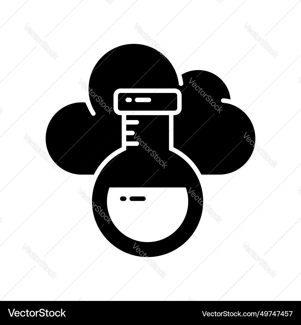 Cloud with flask showing concept vector image
