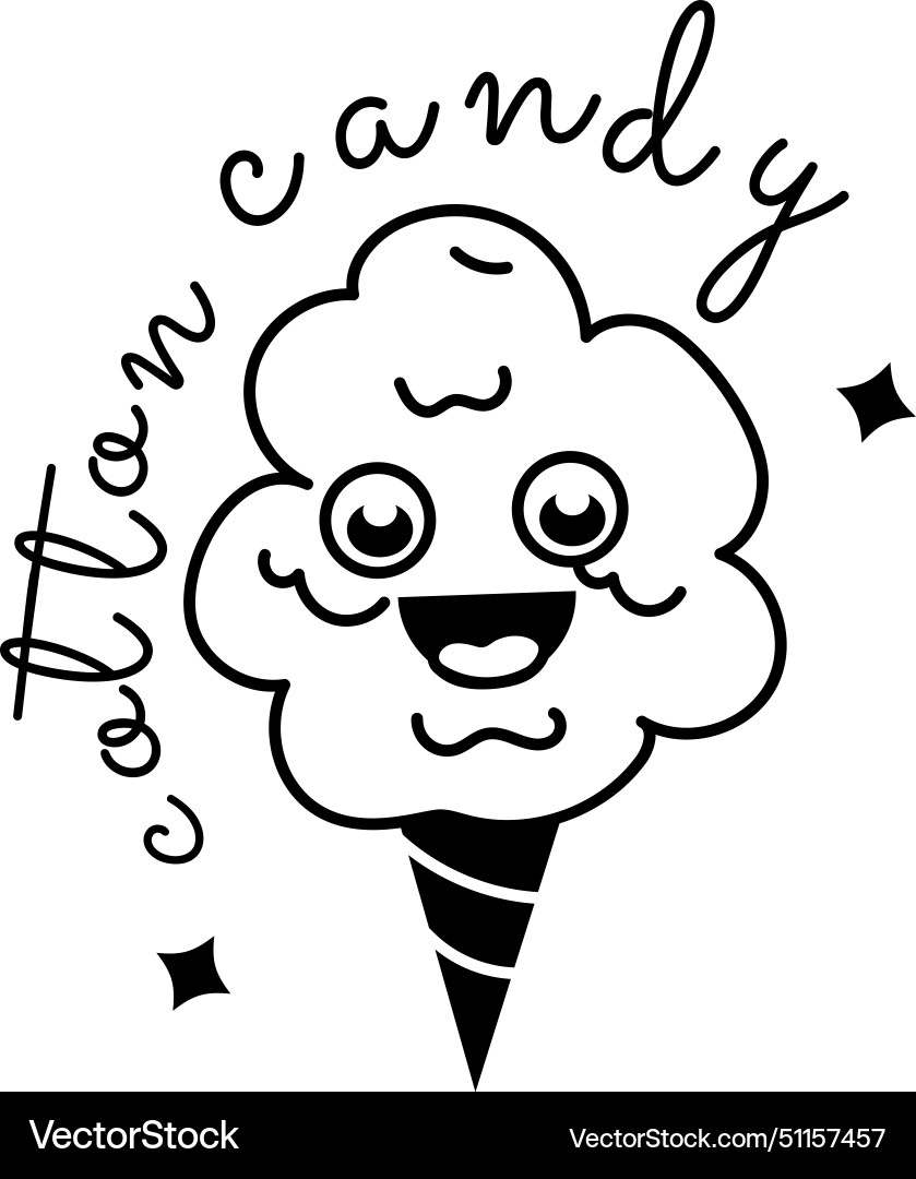 Cotton candy Royalty Free Vector Image - VectorStock
