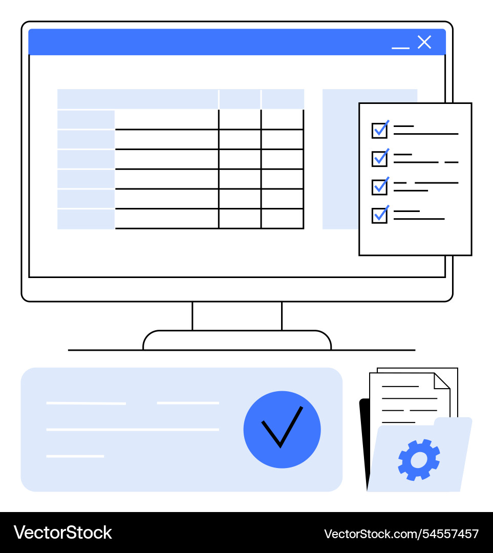 Digital task management and productivity tracking Vector Image
