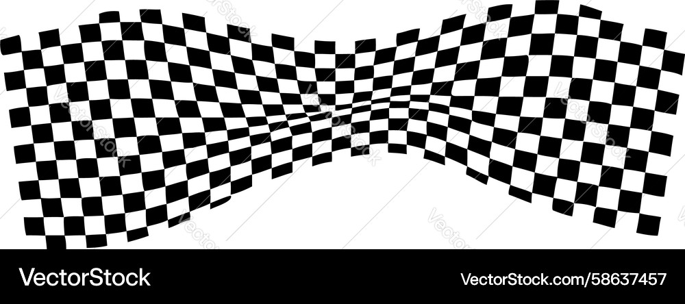 Dynamic Checkered Race Flag Vector Image