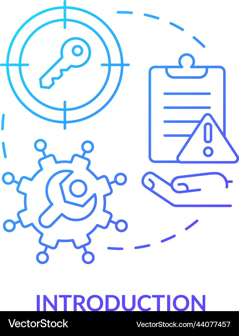 Introduction blue gradient concept icon Introduction blue gradient concept icon vector image