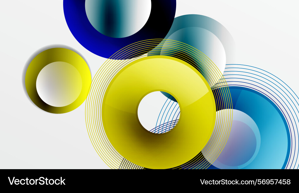 Abstract composition features overlapping circles Abstract composition features overlapping circles vector image