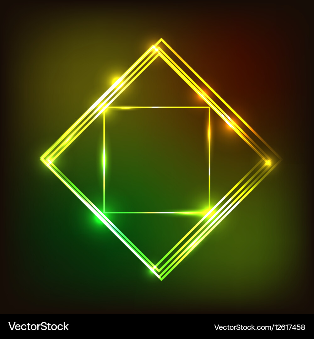 Abstract glowing background with squares Vector Image