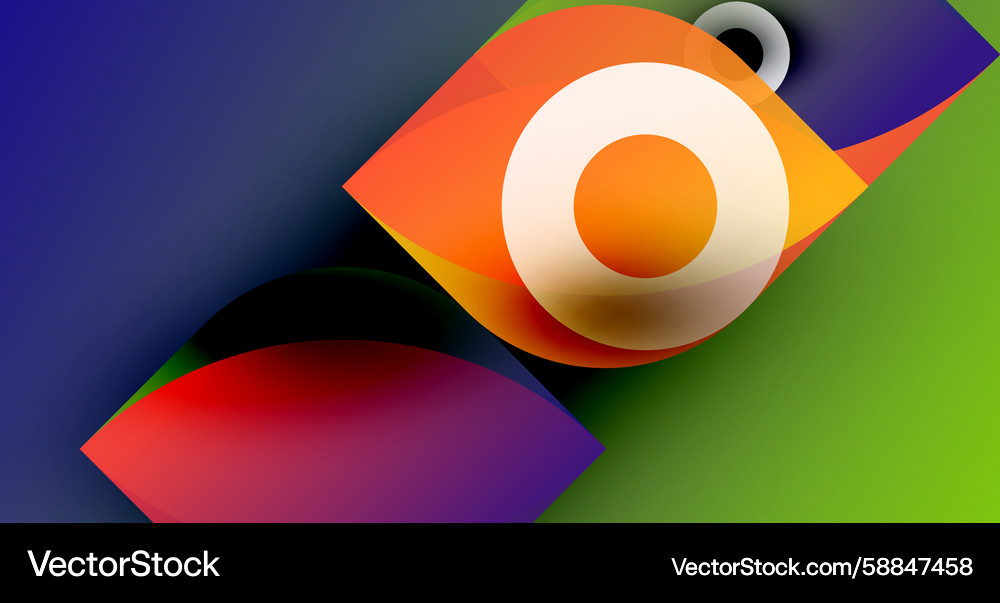 Abstract Overlapping Shapes Vector Image