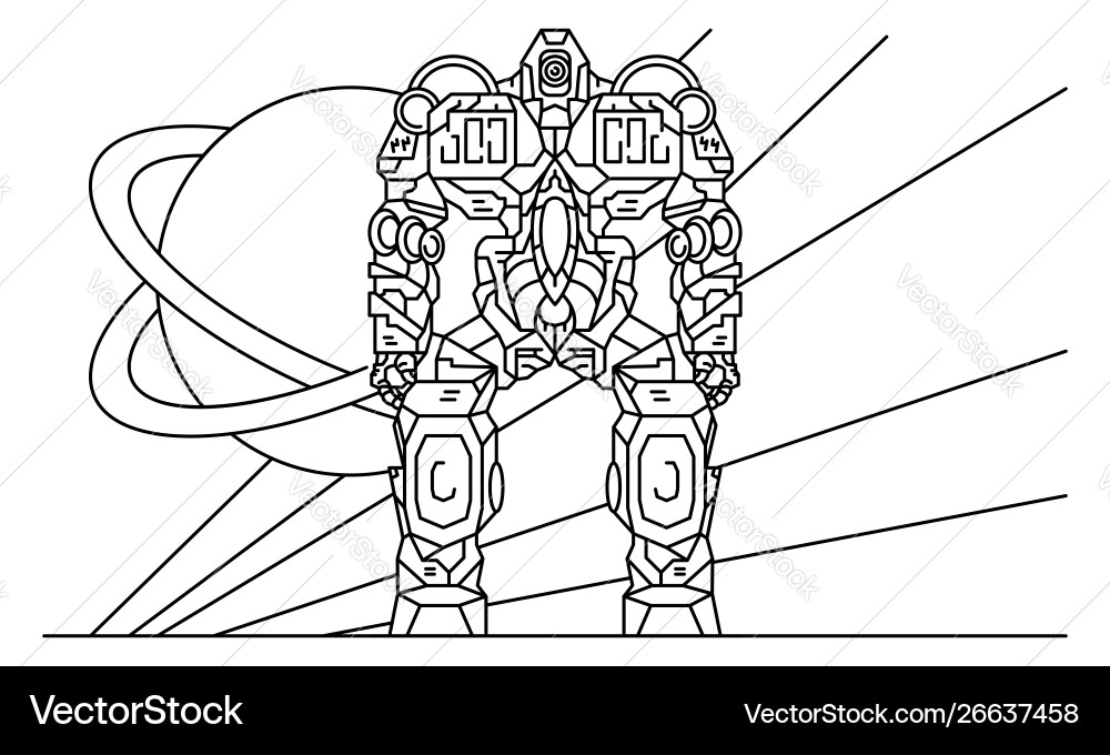Cyborg robot-transformer concept background Cyborg robot-transformer concept background Vector Image