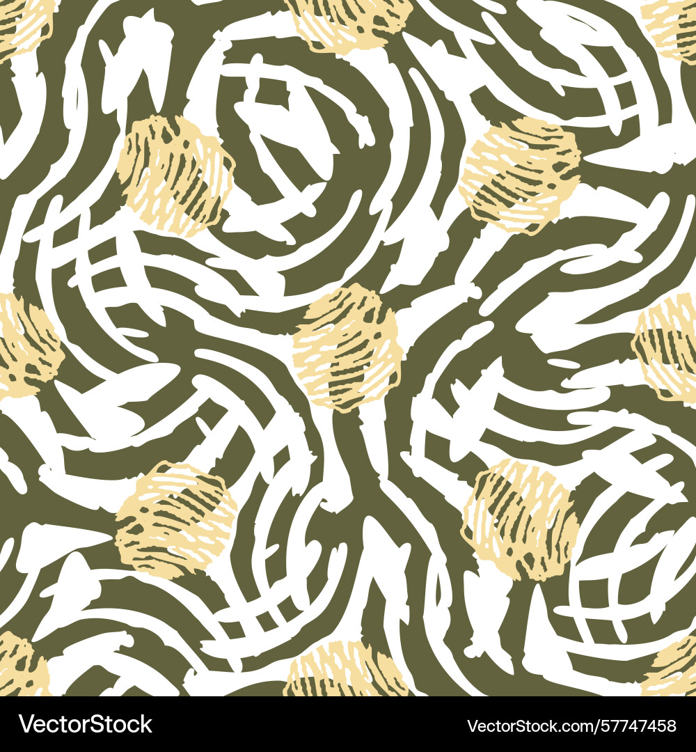 Polka dot blockprint seamless pattern vector image