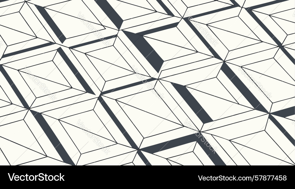 Seamless geometric cube pattern abstract 3d Vector Image