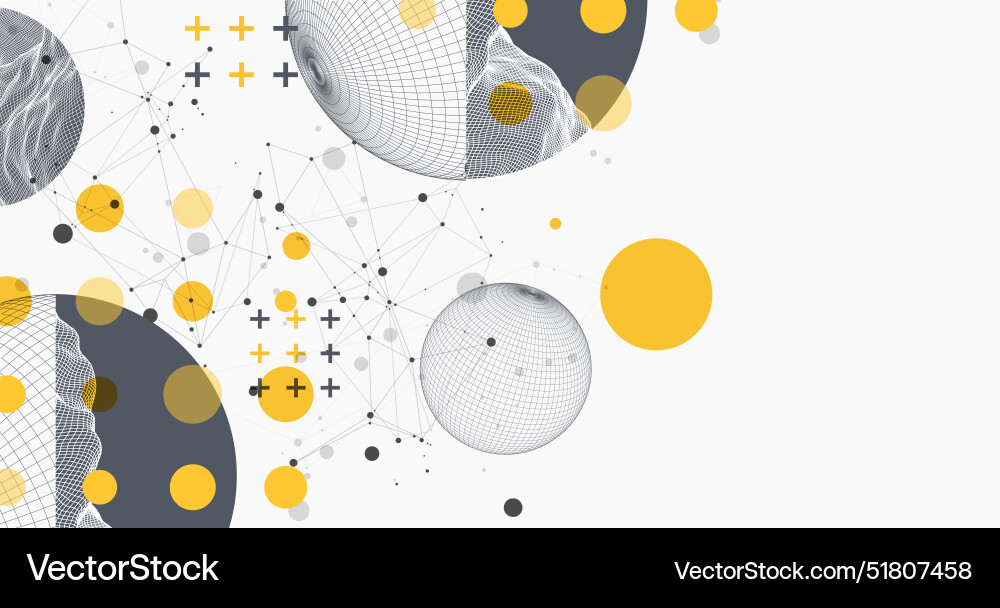 Sphere theme with connected lines in technology Sphere theme with connected lines in technology vector image