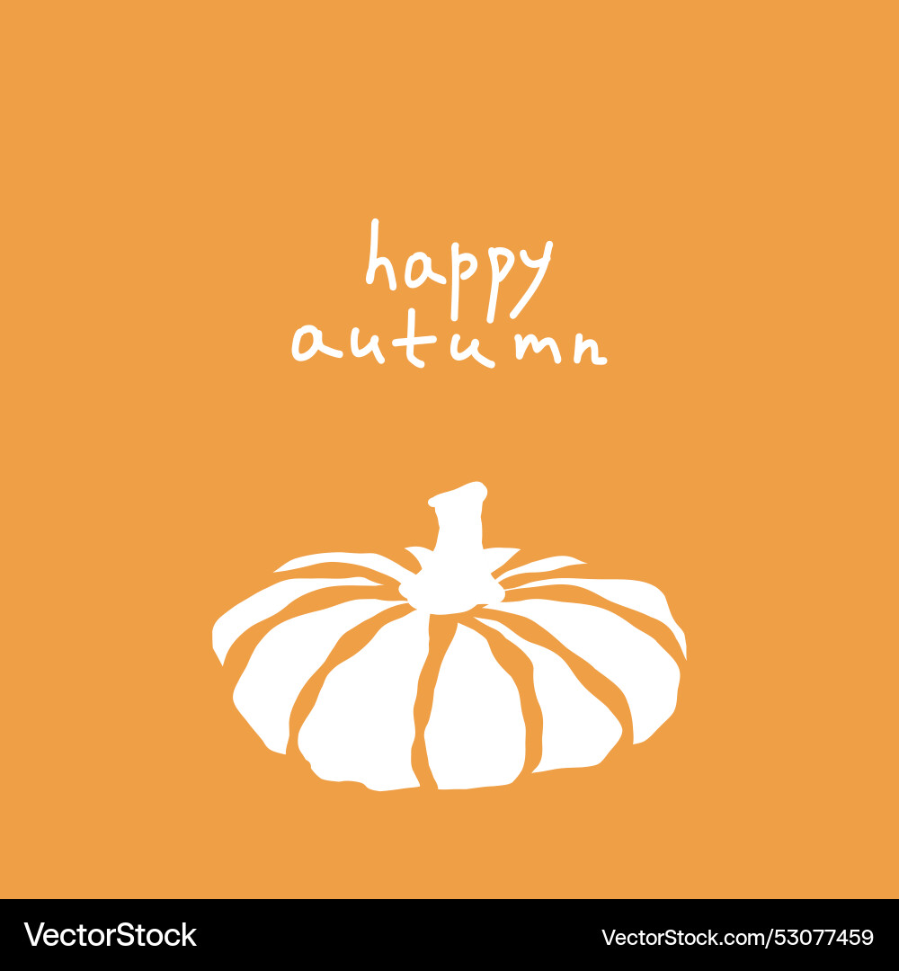 A joyful autumn greeting featuring white pumpkin A joyful autumn greeting featuring white pumpkin vector image