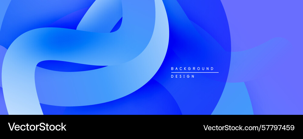 Abstract blue shapes overlap creating fluid Vector Image