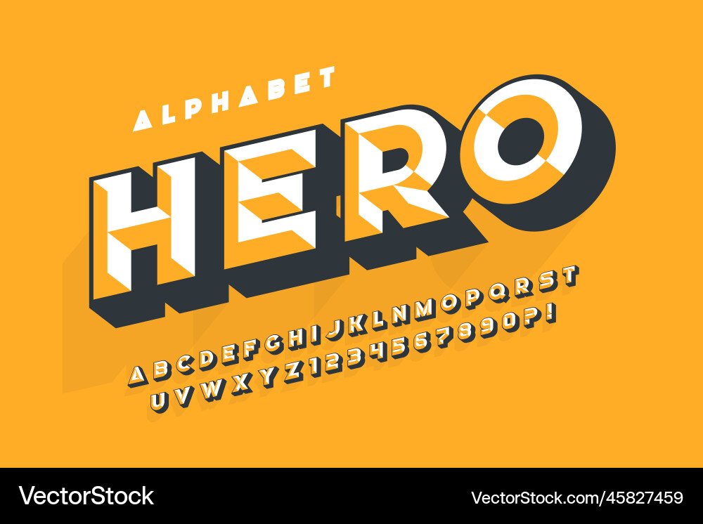 Chisel Alphabet Font - Bold & Modern vector image