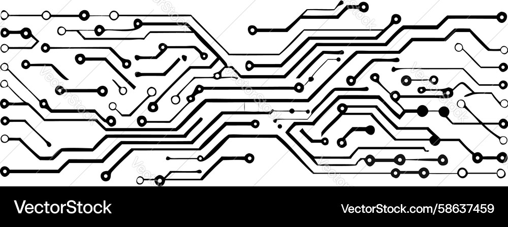Futuristic Circuit Pattern Vector Image