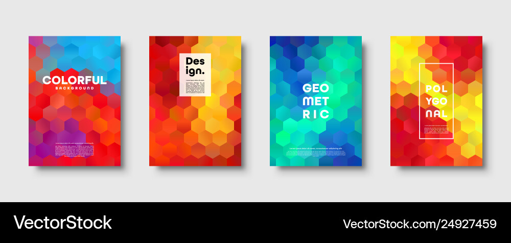 Hexagonal polygonal abstract background colorful Hexagonal polygonal abstract background colorful vector image