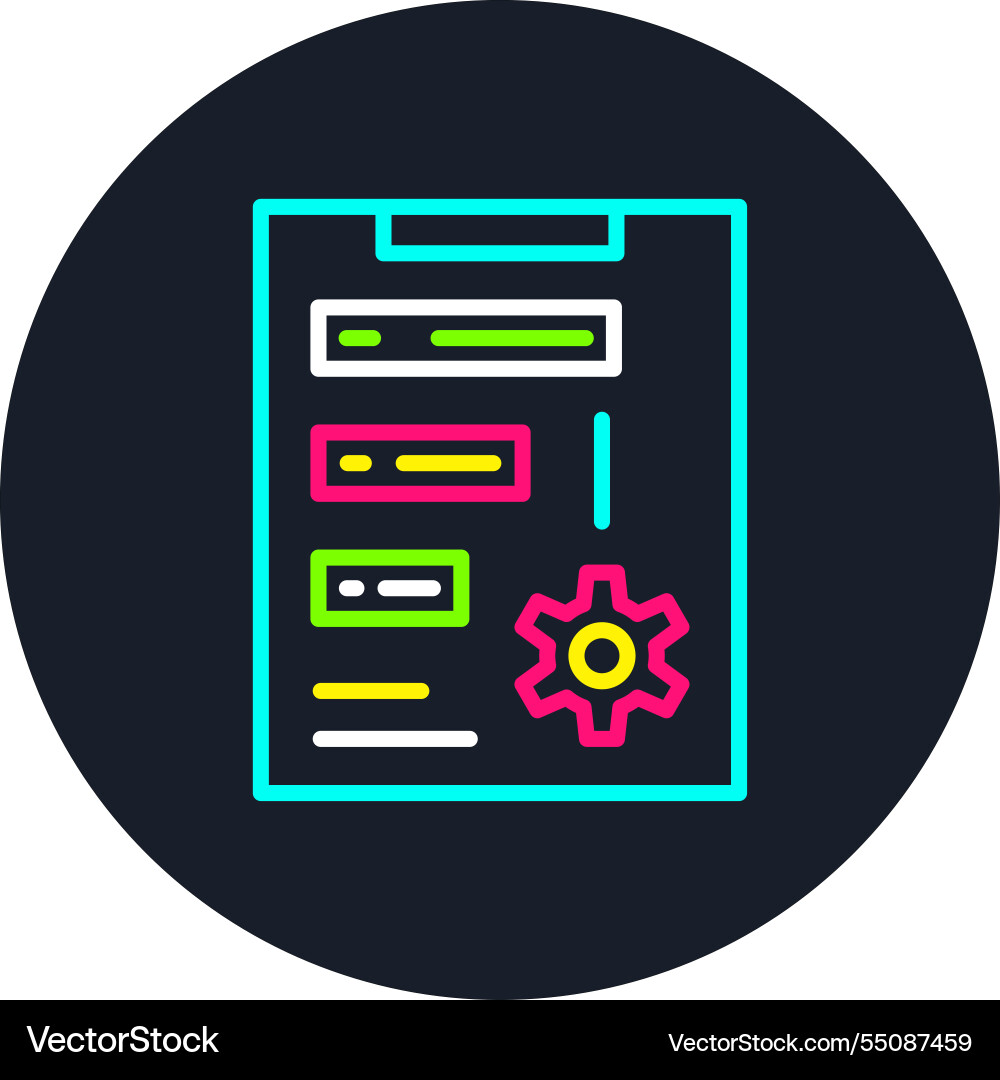 Priority line multi color icon Vector Image