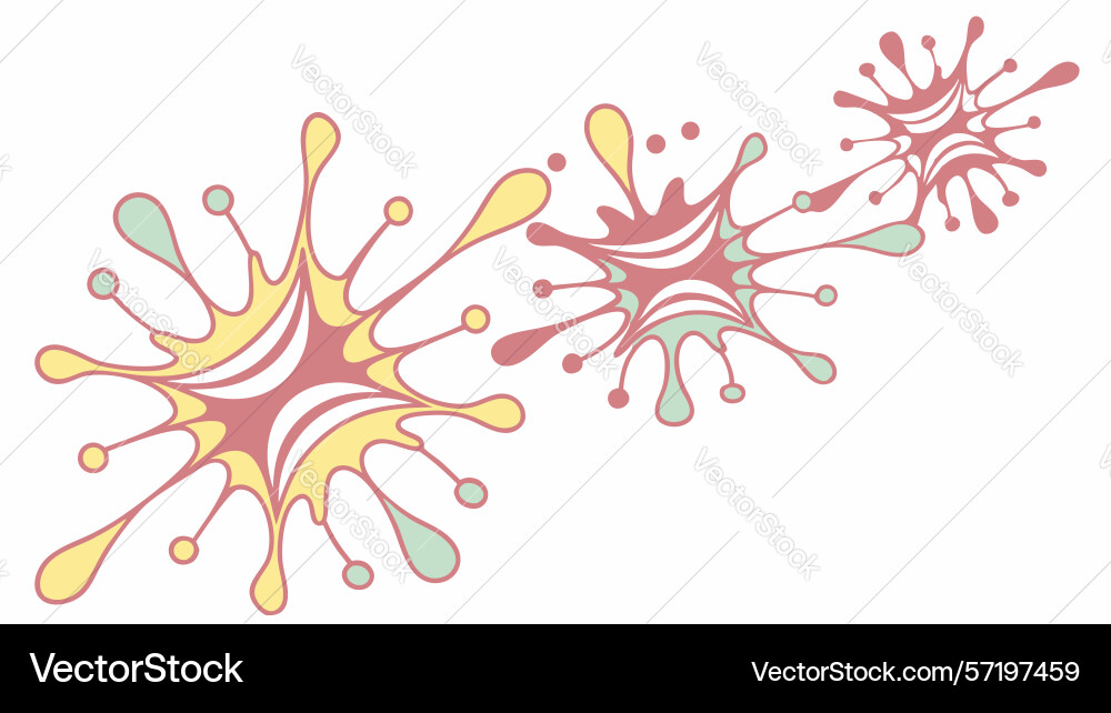 Vibrant abstract splatters with dynamic fluid Vector Image