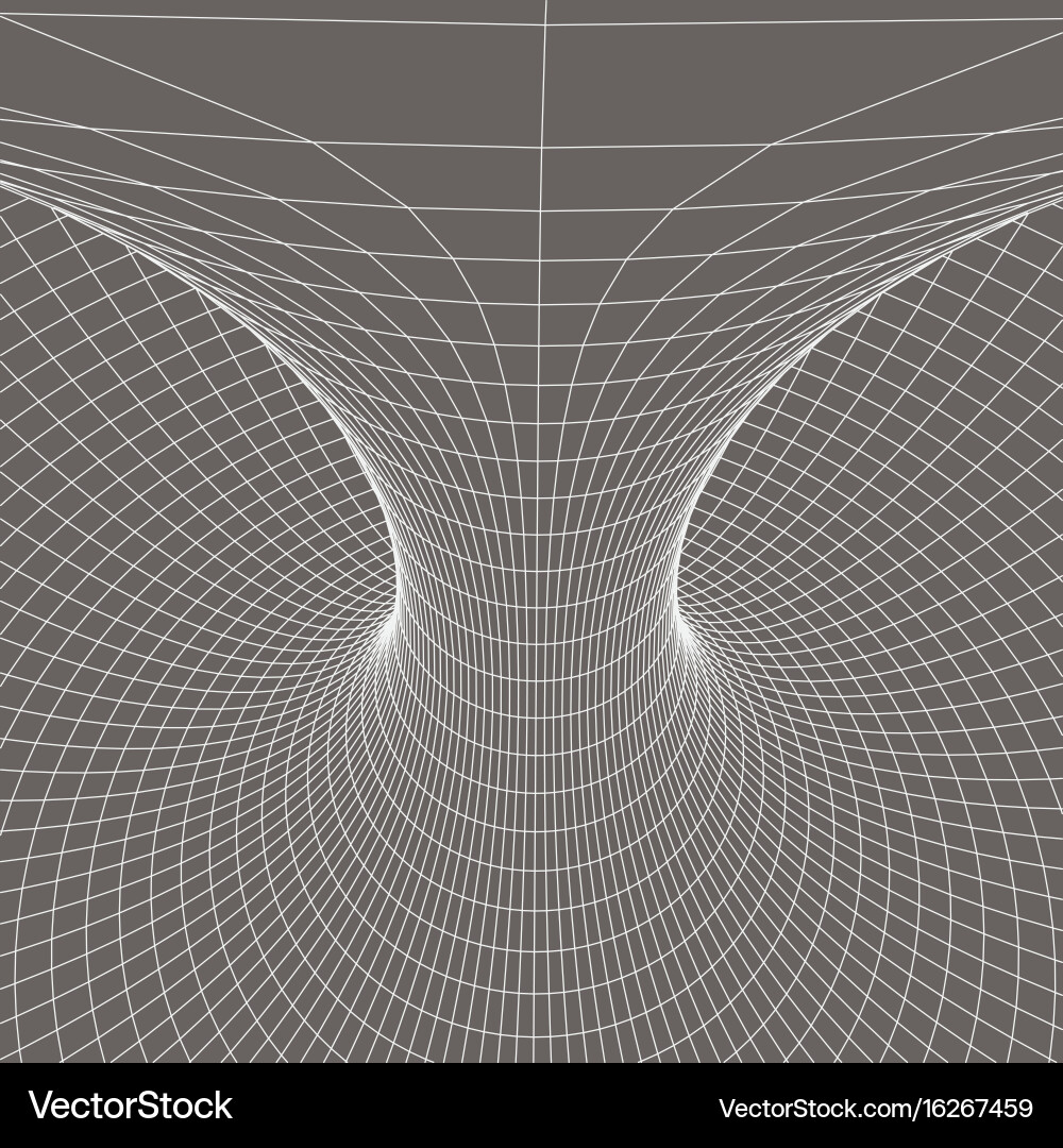 Wireframe torus with connected lines and dots Vector Image