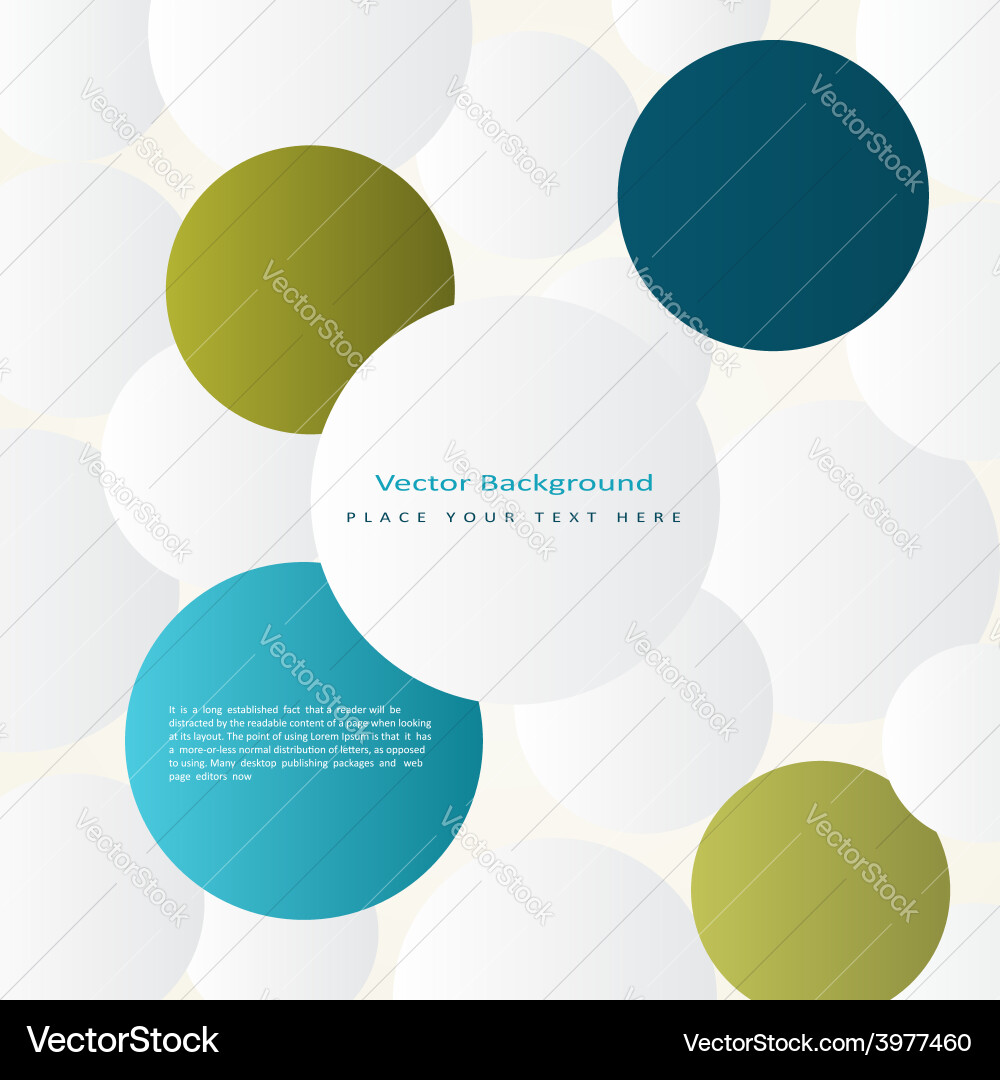 Background with simple white circles Vector Image