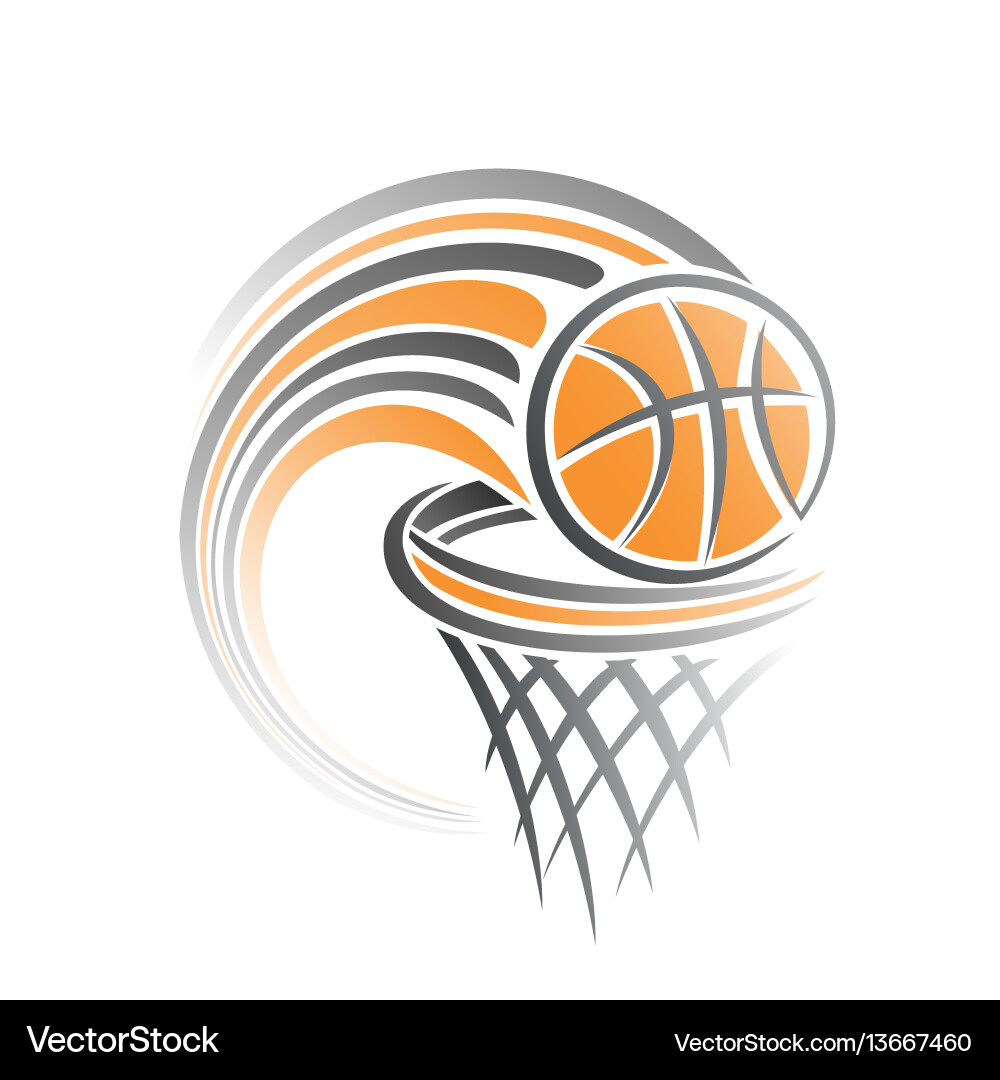Basketball Throwing in Ring Vector Image