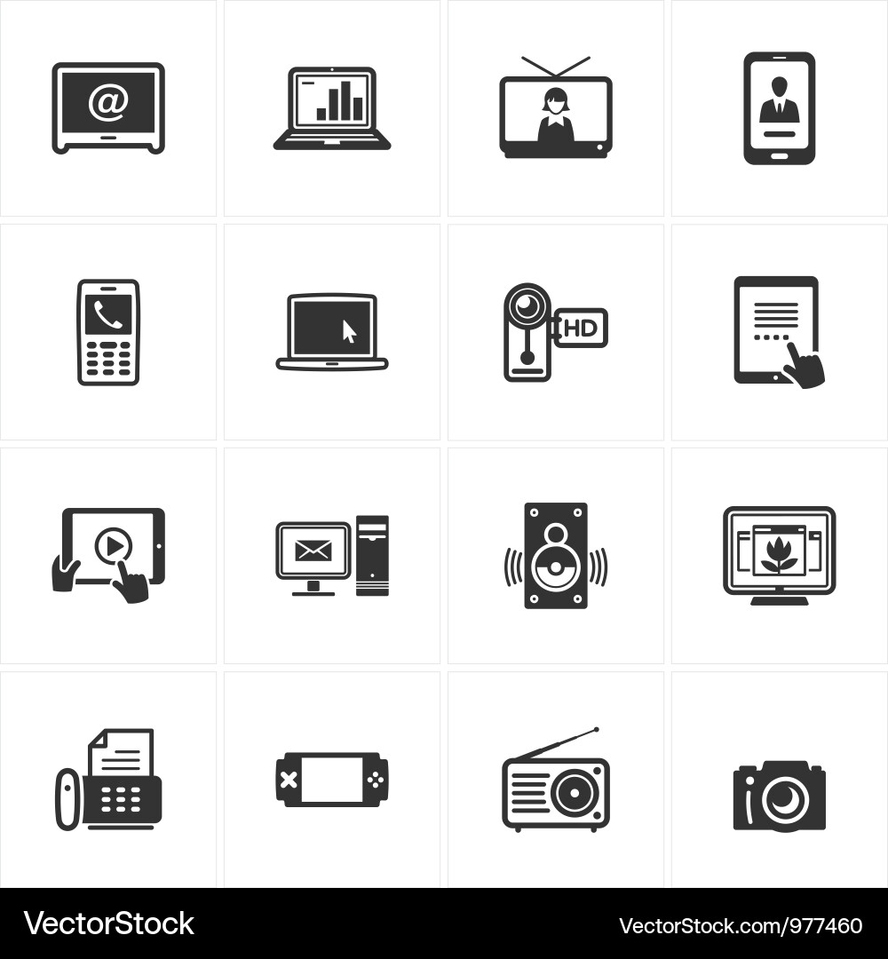 Electronics Icon Set vector image