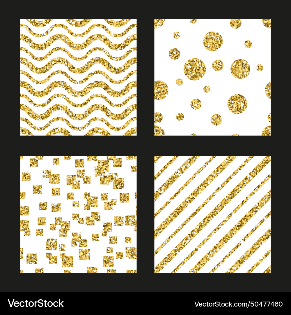 Glitter patterns set for save the date invitation Glitter patterns set for save the date invitation Vector Image