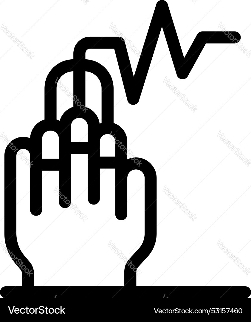 Hand touching interactive digital screen showing Hand touching interactive digital screen showing Vector Image