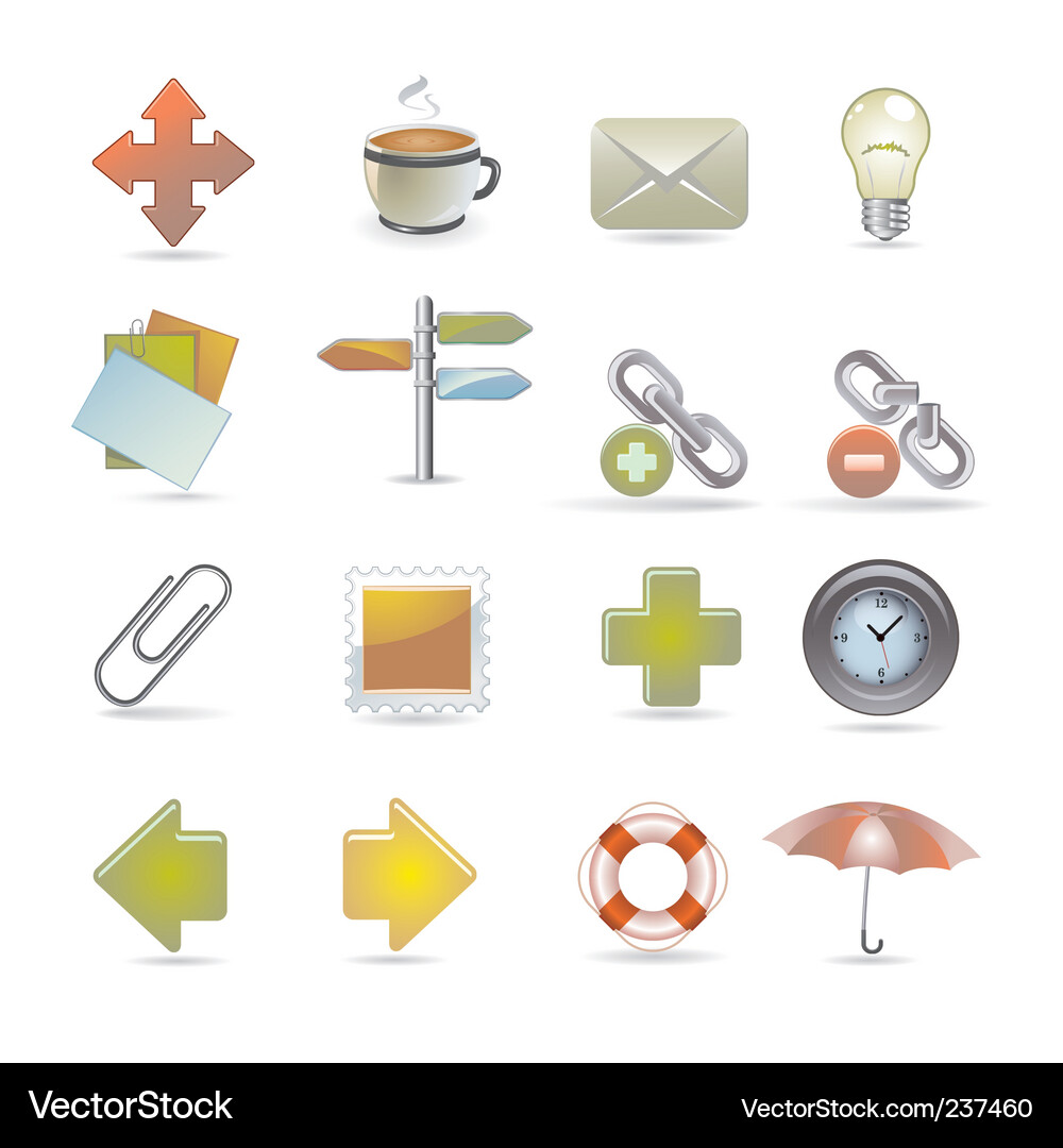 Web and Internet Icons - Network & Digital Vector Image